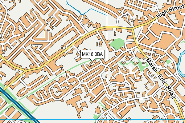 MK16 0BA map - OS VectorMap District (Ordnance Survey) MK16 0BA map - OS VectorMap District (Ordnance Survey)