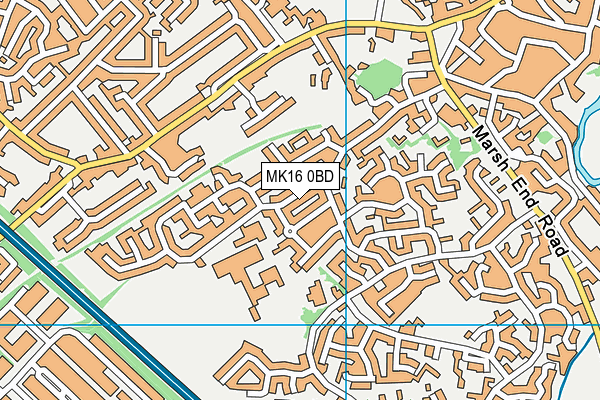 MK16 0BD map - OS VectorMap District (Ordnance Survey) MK16 0BD map - OS VectorMap District (Ordnance Survey)