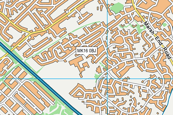MK16 0BJ map - OS VectorMap District (Ordnance Survey) MK16 0BJ map - OS VectorMap District (Ordnance Survey)