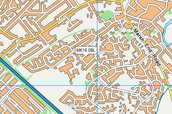MK16 0BL map - OS VectorMap District (Ordnance Survey) MK16 0BL map - OS VectorMap District (Ordnance Survey)