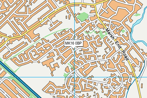 MK16 0BP map - OS VectorMap District (Ordnance Survey) MK16 0BP map - OS VectorMap District (Ordnance Survey)
