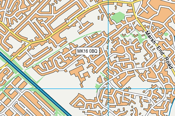 MK16 0BQ map - OS VectorMap District (Ordnance Survey) MK16 0BQ map - OS VectorMap District (Ordnance Survey)