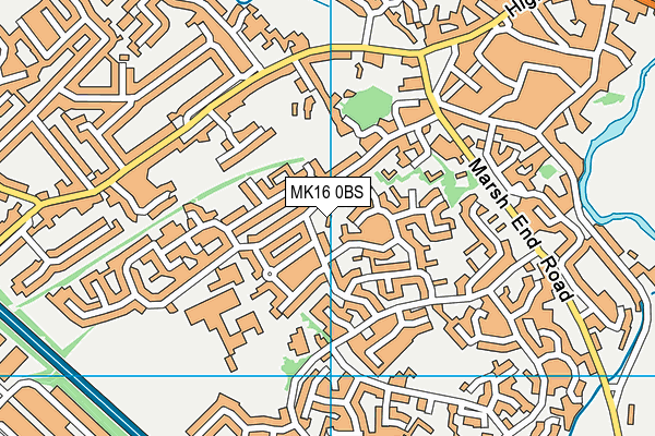 MK16 0BS map - OS VectorMap District (Ordnance Survey) MK16 0BS map - OS VectorMap District (Ordnance Survey)