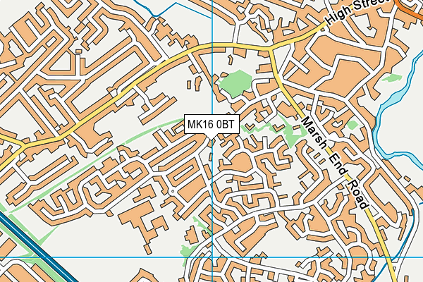 MK16 0BT map - OS VectorMap District (Ordnance Survey) MK16 0BT map - OS VectorMap District (Ordnance Survey)