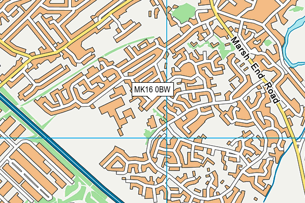 MK16 0BW map - OS VectorMap District (Ordnance Survey) MK16 0BW map - OS VectorMap District (Ordnance Survey)