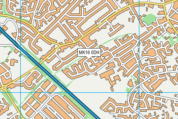 MK16 0DH map - OS VectorMap District (Ordnance Survey) MK16 0DH map - OS VectorMap District (Ordnance Survey)