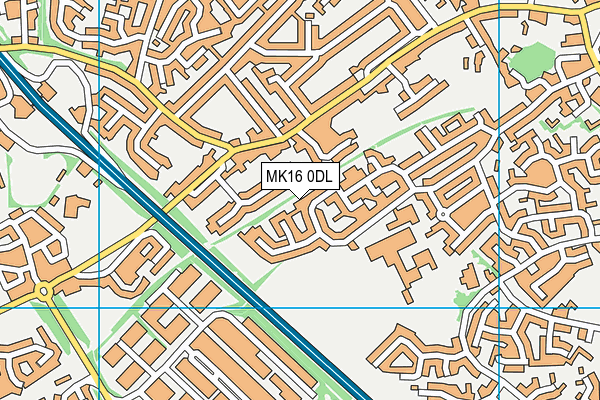 MK16 0DL map - OS VectorMap District (Ordnance Survey) MK16 0DL map - OS VectorMap District (Ordnance Survey)