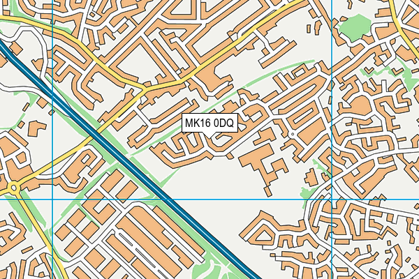 MK16 0DQ map - OS VectorMap District (Ordnance Survey) MK16 0DQ map - OS VectorMap District (Ordnance Survey)