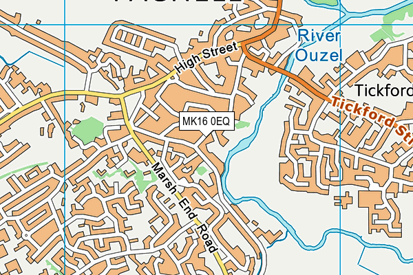 MK16 0EQ map - OS VectorMap District (Ordnance Survey) MK16 0EQ map - OS VectorMap District (Ordnance Survey)