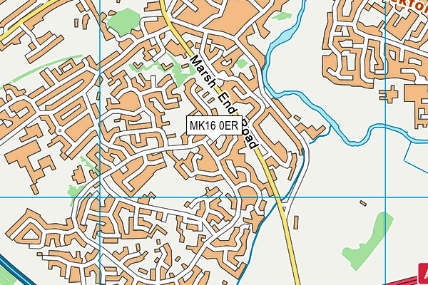 MK16 0ER map - OS VectorMap District (Ordnance Survey) MK16 0ER map - OS VectorMap District (Ordnance Survey)