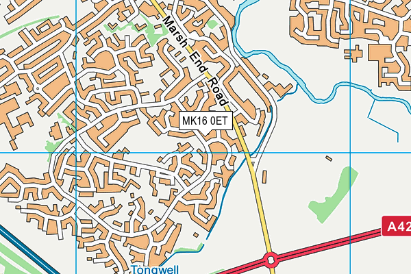 MK16 0ET map - OS VectorMap District (Ordnance Survey) MK16 0ET map - OS VectorMap District (Ordnance Survey)