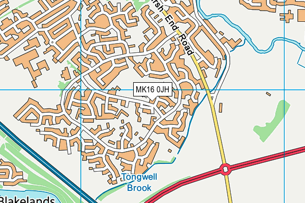 MK16 0JH map - OS VectorMap District (Ordnance Survey) MK16 0JH map - OS VectorMap District (Ordnance Survey)