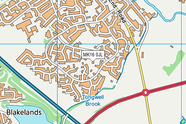 MK16 0JL map - OS VectorMap District (Ordnance Survey) MK16 0JL map - OS VectorMap District (Ordnance Survey)