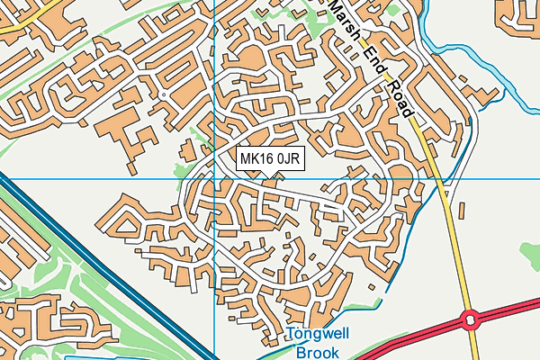 MK16 0JR map - OS VectorMap District (Ordnance Survey) MK16 0JR map - OS VectorMap District (Ordnance Survey)