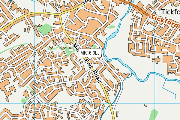 MK16 0LJ map - OS VectorMap District (Ordnance Survey) MK16 0LJ map - OS VectorMap District (Ordnance Survey)