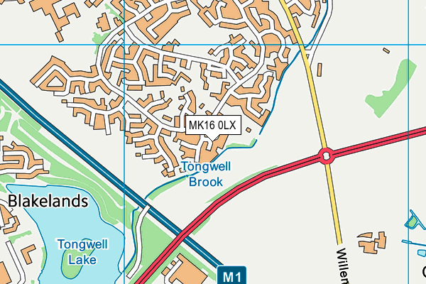 MK16 0LX map - OS VectorMap District (Ordnance Survey) MK16 0LX map - OS VectorMap District (Ordnance Survey)