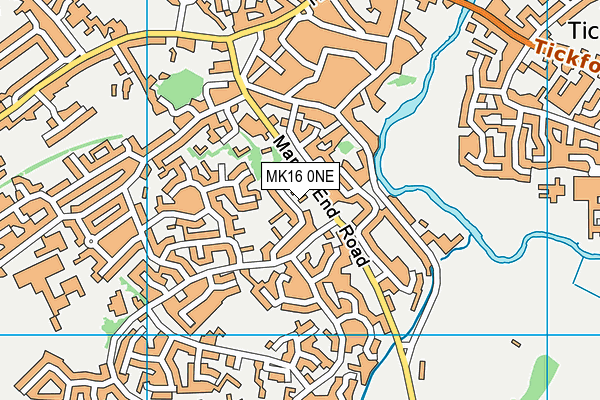 MK16 0NE map - OS VectorMap District (Ordnance Survey) MK16 0NE map - OS VectorMap District (Ordnance Survey)