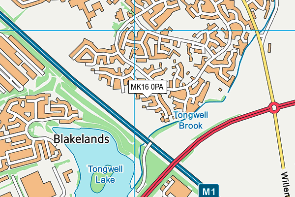 MK16 0PA map - OS VectorMap District (Ordnance Survey) MK16 0PA map - OS VectorMap District (Ordnance Survey)
