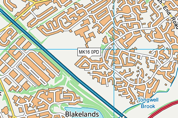 MK16 0PD map - OS VectorMap District (Ordnance Survey) MK16 0PD map - OS VectorMap District (Ordnance Survey)