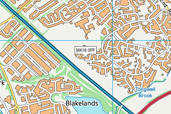 MK16 0PF map - OS VectorMap District (Ordnance Survey) MK16 0PF map - OS VectorMap District (Ordnance Survey)