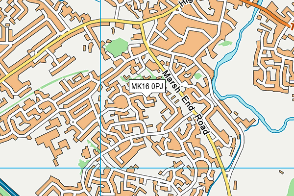 MK16 0PJ map - OS VectorMap District (Ordnance Survey) MK16 0PJ map - OS VectorMap District (Ordnance Survey)