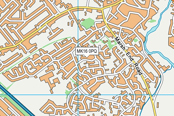 MK16 0PQ map - OS VectorMap District (Ordnance Survey) MK16 0PQ map - OS VectorMap District (Ordnance Survey)