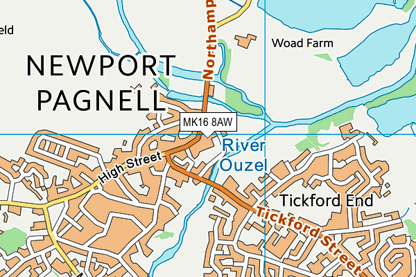 MK16 8AW map - OS VectorMap District (Ordnance Survey) MK16 8AW map - OS VectorMap District (Ordnance Survey)