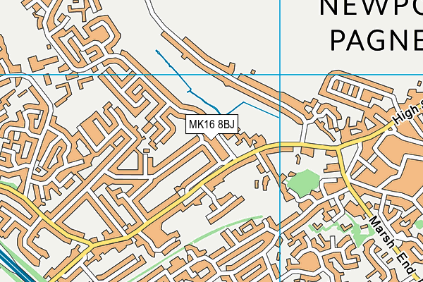 MK16 8BJ map - OS VectorMap District (Ordnance Survey) MK16 8BJ map - OS VectorMap District (Ordnance Survey)