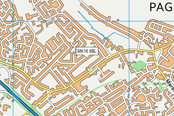 MK16 8BL map - OS VectorMap District (Ordnance Survey) MK16 8BL map - OS VectorMap District (Ordnance Survey)