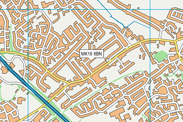 MK16 8BN map - OS VectorMap District (Ordnance Survey) MK16 8BN map - OS VectorMap District (Ordnance Survey)