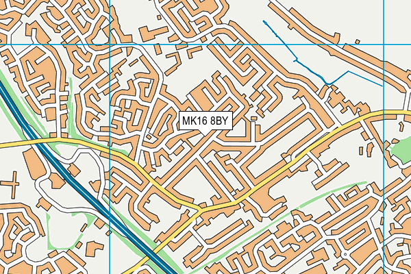 MK16 8BY map - OS VectorMap District (Ordnance Survey) MK16 8BY map - OS VectorMap District (Ordnance Survey)