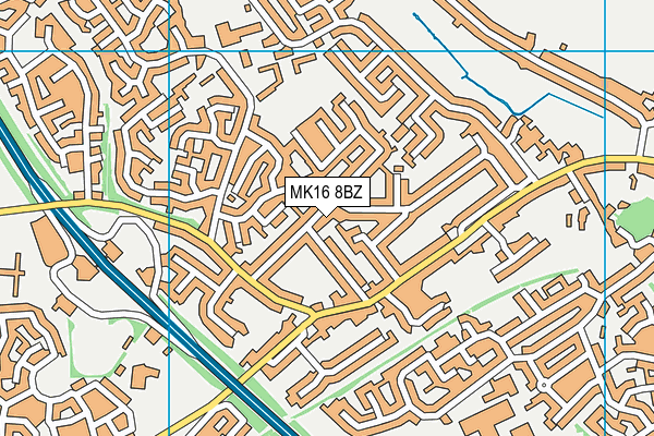 MK16 8BZ map - OS VectorMap District (Ordnance Survey) MK16 8BZ map - OS VectorMap District (Ordnance Survey)