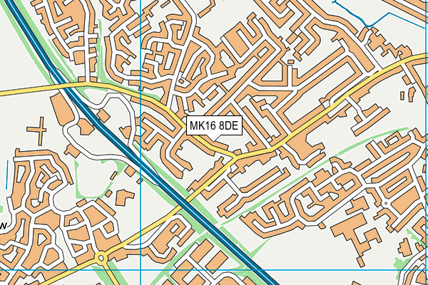 MK16 8DE map - OS VectorMap District (Ordnance Survey) MK16 8DE map - OS VectorMap District (Ordnance Survey)