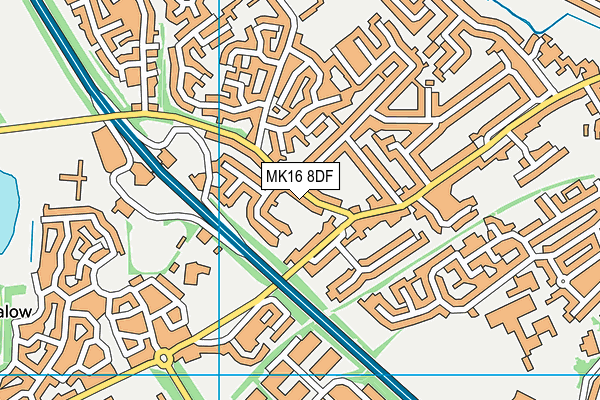 MK16 8DF map - OS VectorMap District (Ordnance Survey) MK16 8DF map - OS VectorMap District (Ordnance Survey)