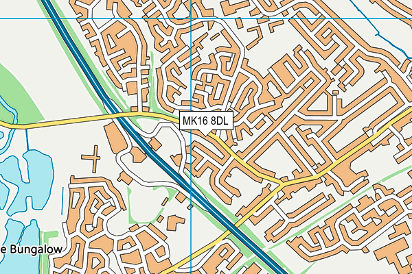 MK16 8DL map - OS VectorMap District (Ordnance Survey) MK16 8DL map - OS VectorMap District (Ordnance Survey)