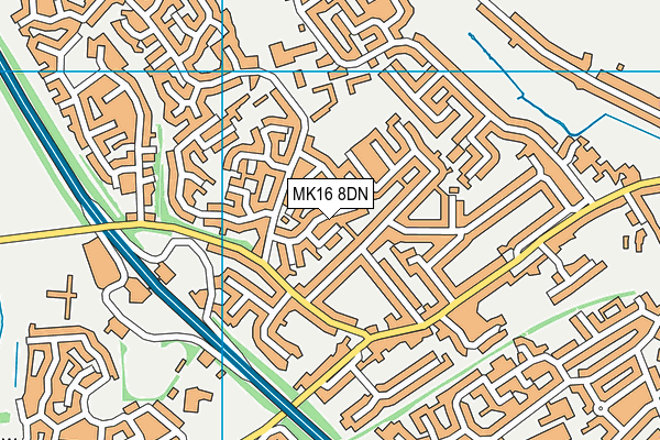 MK16 8DN map - OS VectorMap District (Ordnance Survey) MK16 8DN map - OS VectorMap District (Ordnance Survey)