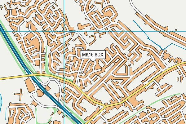 MK16 8DX map - OS VectorMap District (Ordnance Survey) MK16 8DX map - OS VectorMap District (Ordnance Survey)