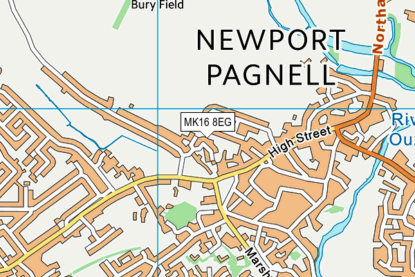 MK16 8EG map - OS VectorMap District (Ordnance Survey) MK16 8EG map - OS VectorMap District (Ordnance Survey)