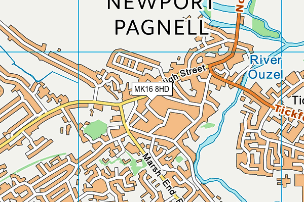 MK16 8HD map - OS VectorMap District (Ordnance Survey) MK16 8HD map - OS VectorMap District (Ordnance Survey)