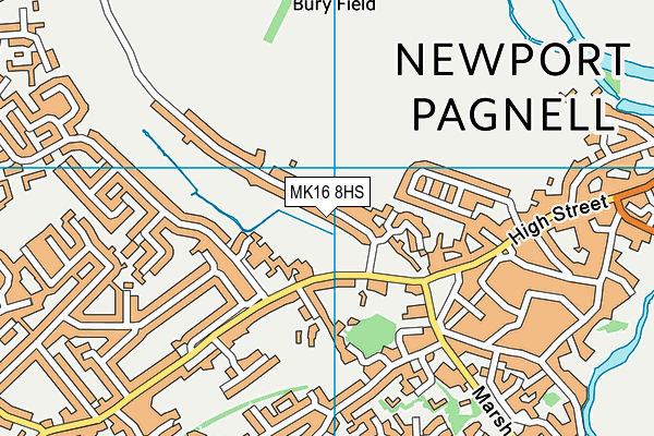 MK16 8HS map - OS VectorMap District (Ordnance Survey) MK16 8HS map - OS VectorMap District (Ordnance Survey)