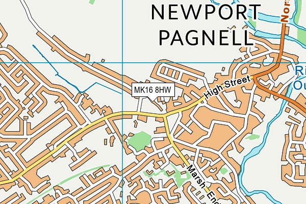 MK16 8HW map - OS VectorMap District (Ordnance Survey) MK16 8HW map - OS VectorMap District (Ordnance Survey)