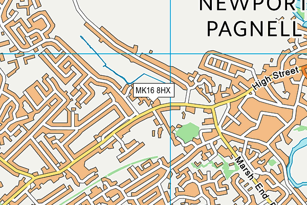 MK16 8HX map - OS VectorMap District (Ordnance Survey) MK16 8HX map - OS VectorMap District (Ordnance Survey)