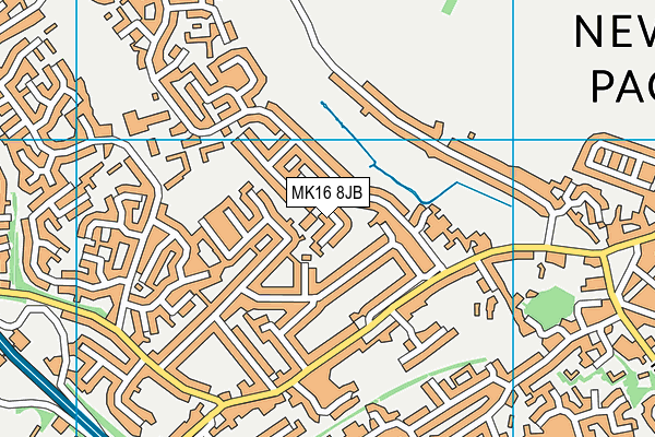 MK16 8JB map - OS VectorMap District (Ordnance Survey) MK16 8JB map - OS VectorMap District (Ordnance Survey)