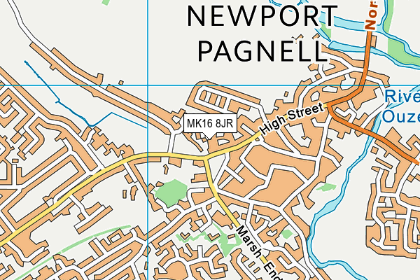 MK16 8JR map - OS VectorMap District (Ordnance Survey)