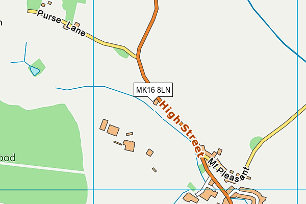 MK16 8LN map - OS VectorMap District (Ordnance Survey) MK16 8LN map - OS VectorMap District (Ordnance Survey)