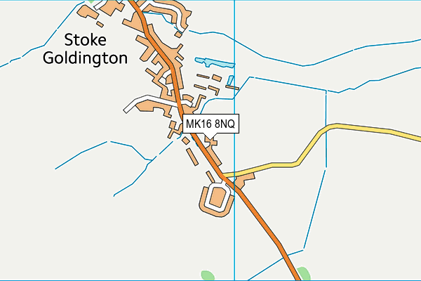 MK16 8NQ map - OS VectorMap District (Ordnance Survey)