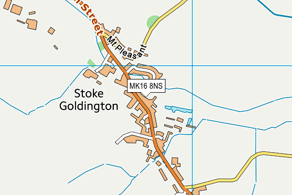 MK16 8NS map - OS VectorMap District (Ordnance Survey)