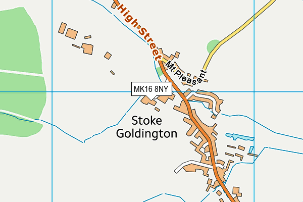 MK16 8NY map - OS VectorMap District (Ordnance Survey)
