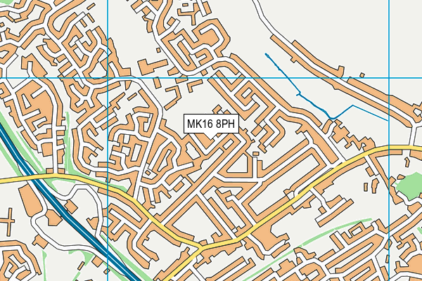 MK16 8PH map - OS VectorMap District (Ordnance Survey) MK16 8PH map - OS VectorMap District (Ordnance Survey)