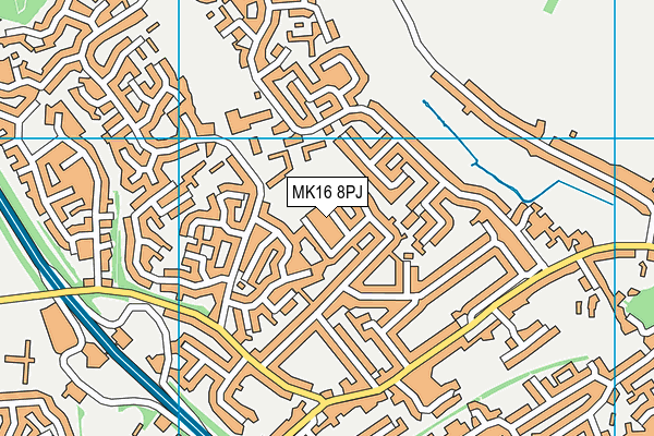 MK16 8PJ map - OS VectorMap District (Ordnance Survey) MK16 8PJ map - OS VectorMap District (Ordnance Survey)